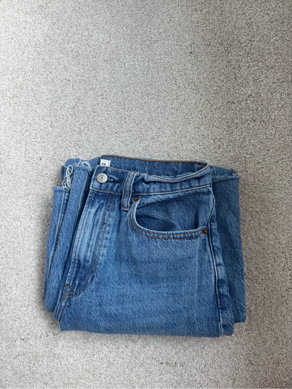 Abercrombie & Fitch Straight Jeans in Blue Denim